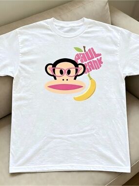 Paul Frank white White Women Men T-shirt  unisex